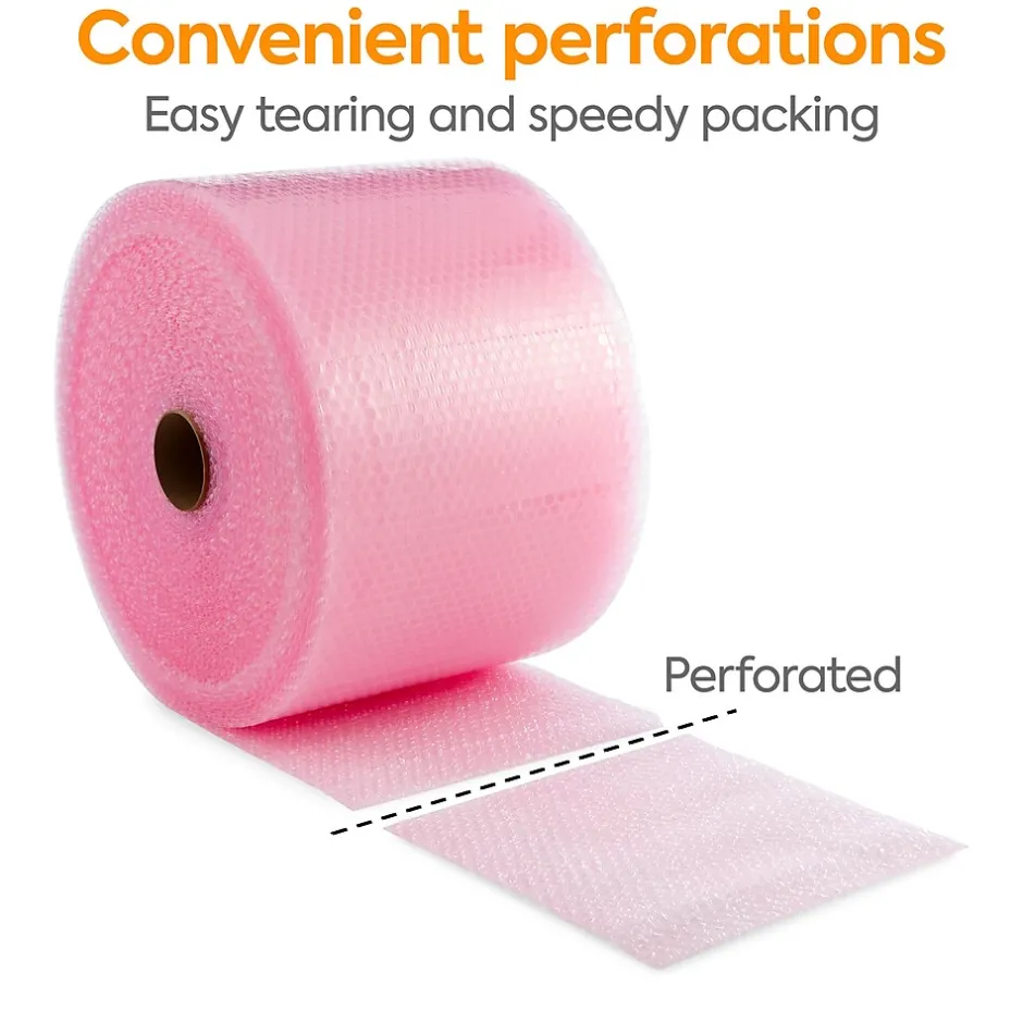 Staples 3/16" Antistatic UPS Approved Bubble Roll, Anti-Static, 12" x 175' (4072825)* Bubble Rolls