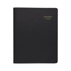 AT-A-GLANCE 2024-2025 7" x 8.75" Academic Weekly Appointment Book, Faux Leather Cover, Black (70-958-05-25) Outlet