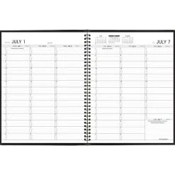 AT-A-GLANCE 2024-2025 7" x 8.75" Academic Weekly Appointment Book, Faux Leather Cover, Black (70-958-05-25) Outlet