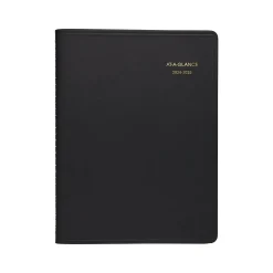 AT-A-GLANCE 2024-2025 8.25" x 11" Academic Weekly Appointment Book, Faux Leather Cover, Black (70-957-05-25) Clearance