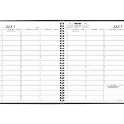 AT-A-GLANCE 2024-2025 8.25" x 11" Academic Weekly Appointment Book, Faux Leather Cover, Black (70-957-05-25) Clearance
