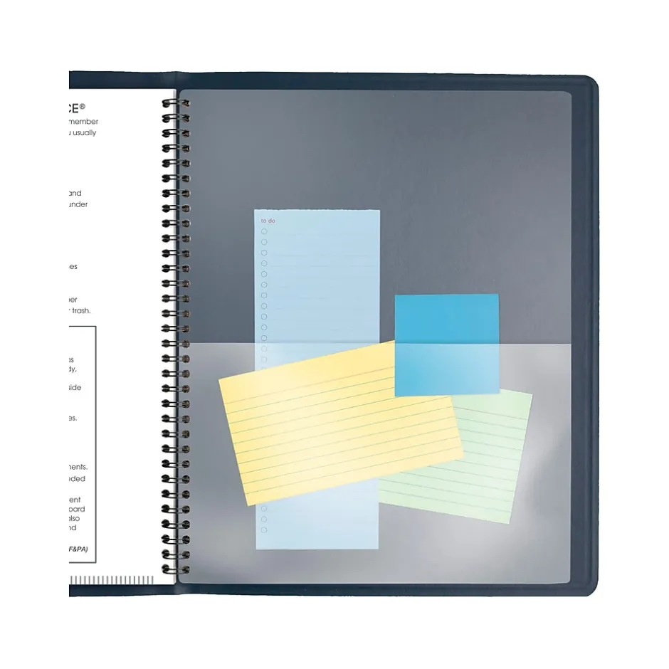 AT-A-GLANCE 2025 9" x 11" Calendar Year/Monthly Planner, Faux Leather Cover, Navy (70-260-20-25) Clearance