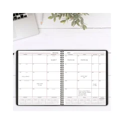 AT-A-GLANCE 2025 8" x 10" Calendar Year/Monthly Planner, Faux Leather Cover Black (70-130-05-25) Outlet