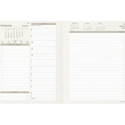 AT-A-GLANCE 2025 11" x 8.5" Daily & Monthly Planner Refill, White/Brown (491-225-25) Discount