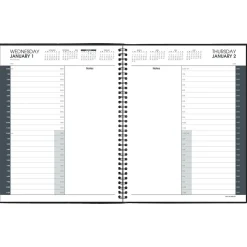 AT-A-GLANCE 2025 8.5" x 11" Daily Appointment Book, Faux Leather Cover, Black (70-214-05-25) Sale