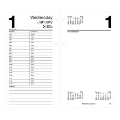 AT-A-GLANCE 2025 8" x 4.5" Daily Calendar Refill, White/Black (E210-50-25) Outlet
