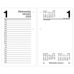 AT-A-GLANCE 2025 6" x 3.5" Daily Calendar Refill Pages, White (E717-50-25) Outlet