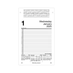 AT-A-GLANCE 2025 8" x 5" Daily Desk Pad Calendar Refill, White/Black (E458-50-25) Clearance