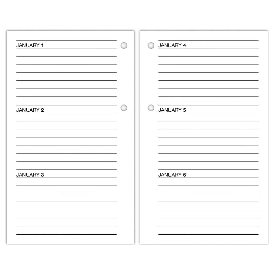 AT-A-GLANCE 2025 6" x 3.5" Daily Desk Calendar Refill, White/Black (E717R-50-25) Online