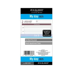 AT-A-GLANCE 2025 3.75" x 6.75" Daily Planner Refill, White/Red (063-125Y-25) Discount