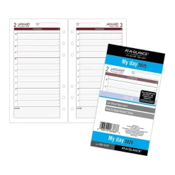 AT-A-GLANCE 2025 3.75" x 6.75" Daily Planner Refill, White/Red (063-125Y-25) Discount