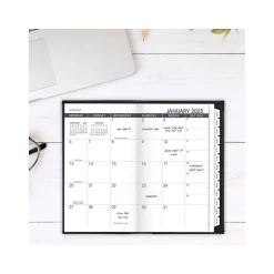 AT-A-GLANCE 2025 3.5" x 6" Monthly Planner, Faux Leather Cover, Black (70-064-05-25) Discount