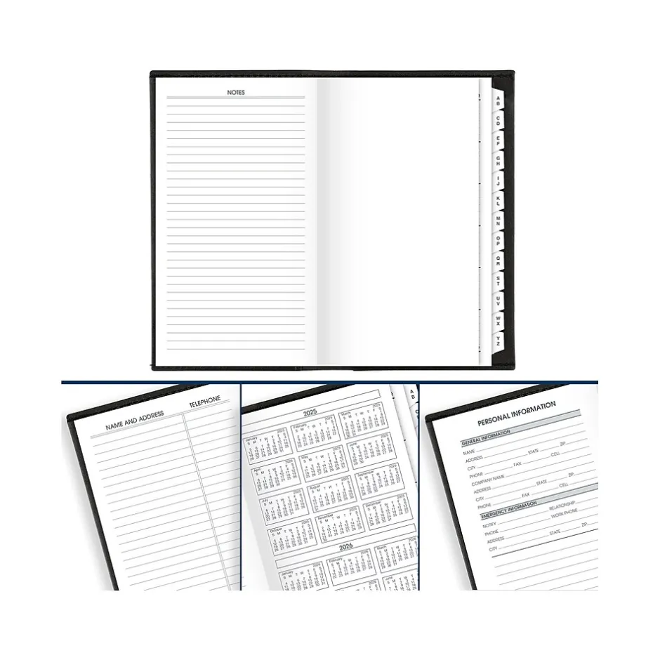 AT-A-GLANCE 2025 3.5" x 6" Monthly Planner, Faux Leather Cover, Black (70-064-05-25) Discount