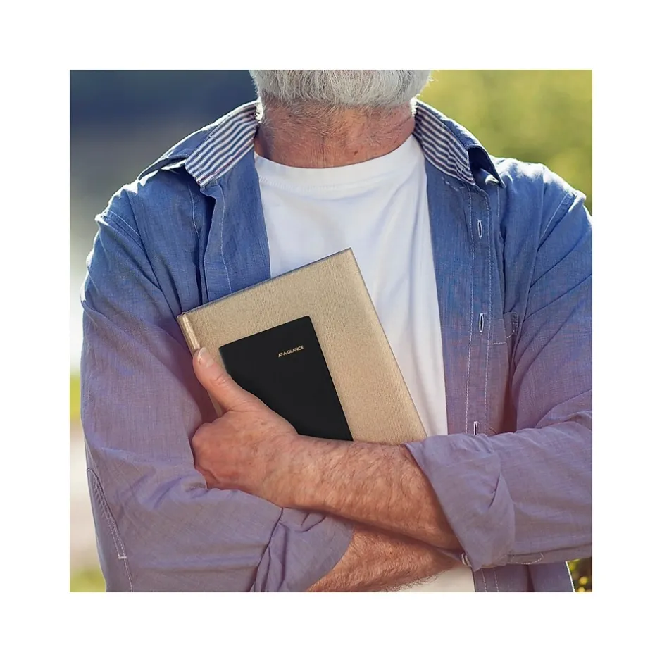 AT-A-GLANCE 2025 3.5" x 6" Monthly Planner, Faux Leather Cover, Black (70-064-05-25) Discount