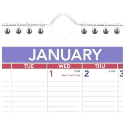 AT-A-GLANCE 2025 8" x 11" Monthly Wall Calendar, White/Purple (PM1-28-25) New