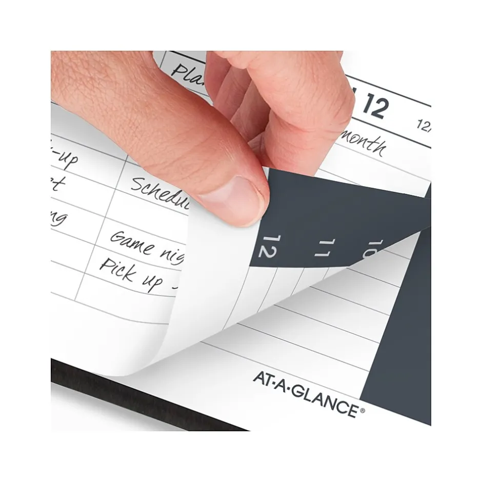 AT-A-GLANCE 2025 5" x 8" Weekly Appointment Book, Faux Leather Cover, Black (70-075-05-25) Outlet