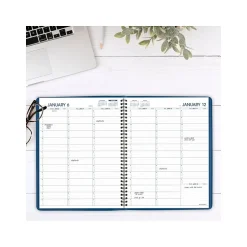 AT-A-GLANCE 2025 8.25" x 11" Weekly Appointment Book, Faux Leather Cover, Blue (70-940-20-25) Online