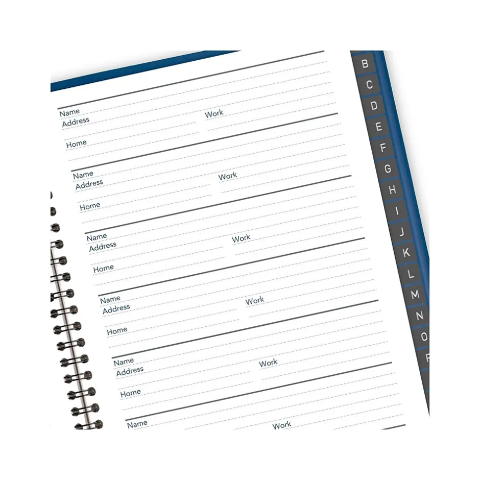 AT-A-GLANCE 2025 5" x 8" Weekly Appointment Book, Faux Leather Cover, Blue (70-108-20-25) Hot