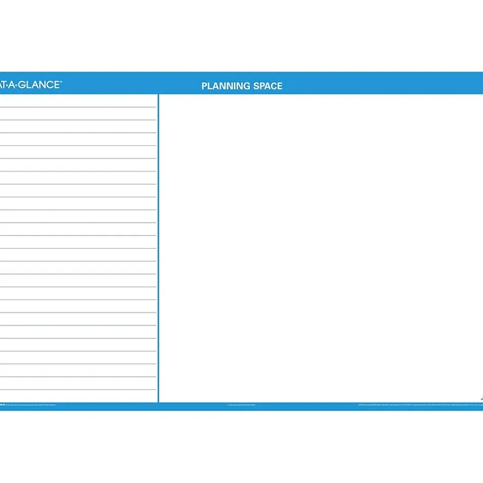 AT-A-GLANCE 2025 48" x 32" Yearly Dry Erase Wall Calendar, Reversible, White/Blue (PM300-28-25) Outlet