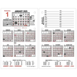 AT-A-GLANCE 2025 Burkhart's Day Counter 7.5" x 4.5" Daily Calendar Refill, White/Black (E712-50-25) Online