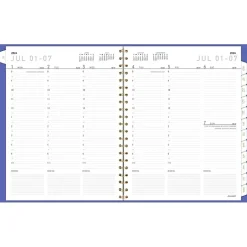AT-A-GLANCE 2024-2025 Contemporary 8.25" x 11" Academic Weekly & Monthly Planner, Faux Leather Cover, Purple (70-957X-18-25) New