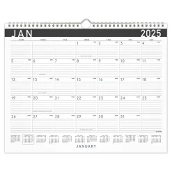 AT-A-GLANCE 2025 Contemporary 15" x 12" Monthly Wall Calendar, White/Black (PM8X-28-25) Online