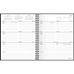 AT-A-GLANCE 2024-2025 Contemporary Lite 7" x 8.75" Academic Weekly & Monthly Planner, Faux Leather Cover, Black Online