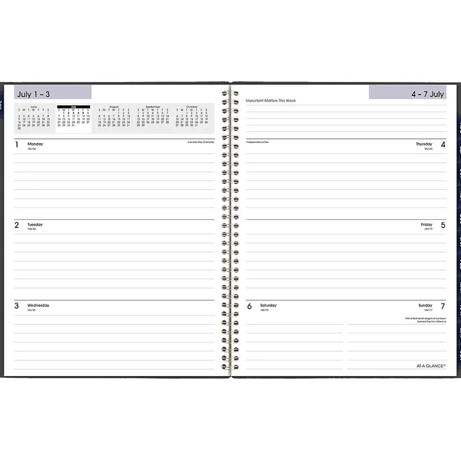 AT-A-GLANCE 2024-2025 DayMinder 8.5" x 11" Academic Weekly & Monthly Planner, Poly Cover, Charcoal (AYC545-45-25) Outlet
