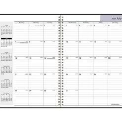 AT-A-GLANCE 2024-2025 DayMinder 8" x 12" Academic Monthly Planner, Faux Leather Cover, Black (AY2-00-25)