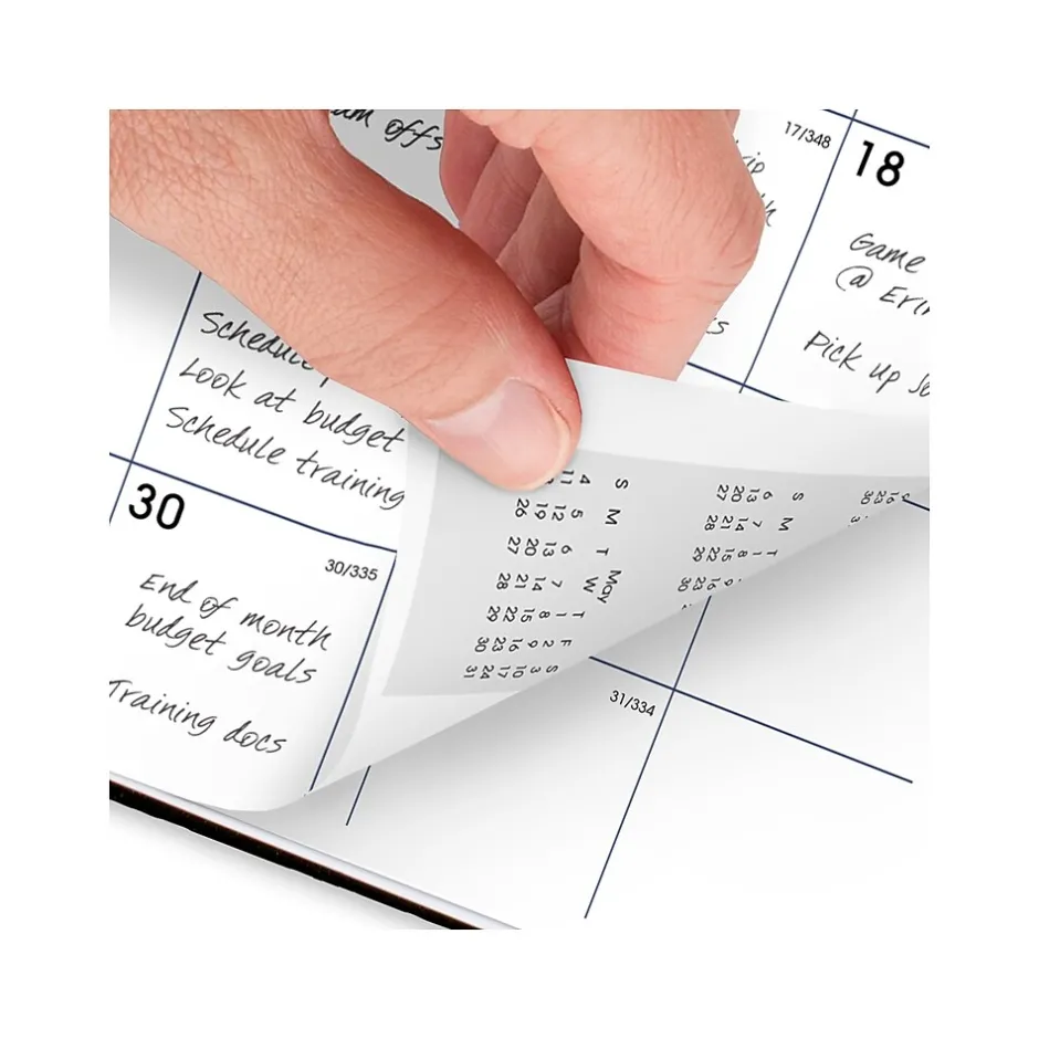 AT-A-GLANCE 2025 DayMinder 7" x 8.5" Monthly Planner, Faux Leather Cover, Black (G400H-00-25) Outlet