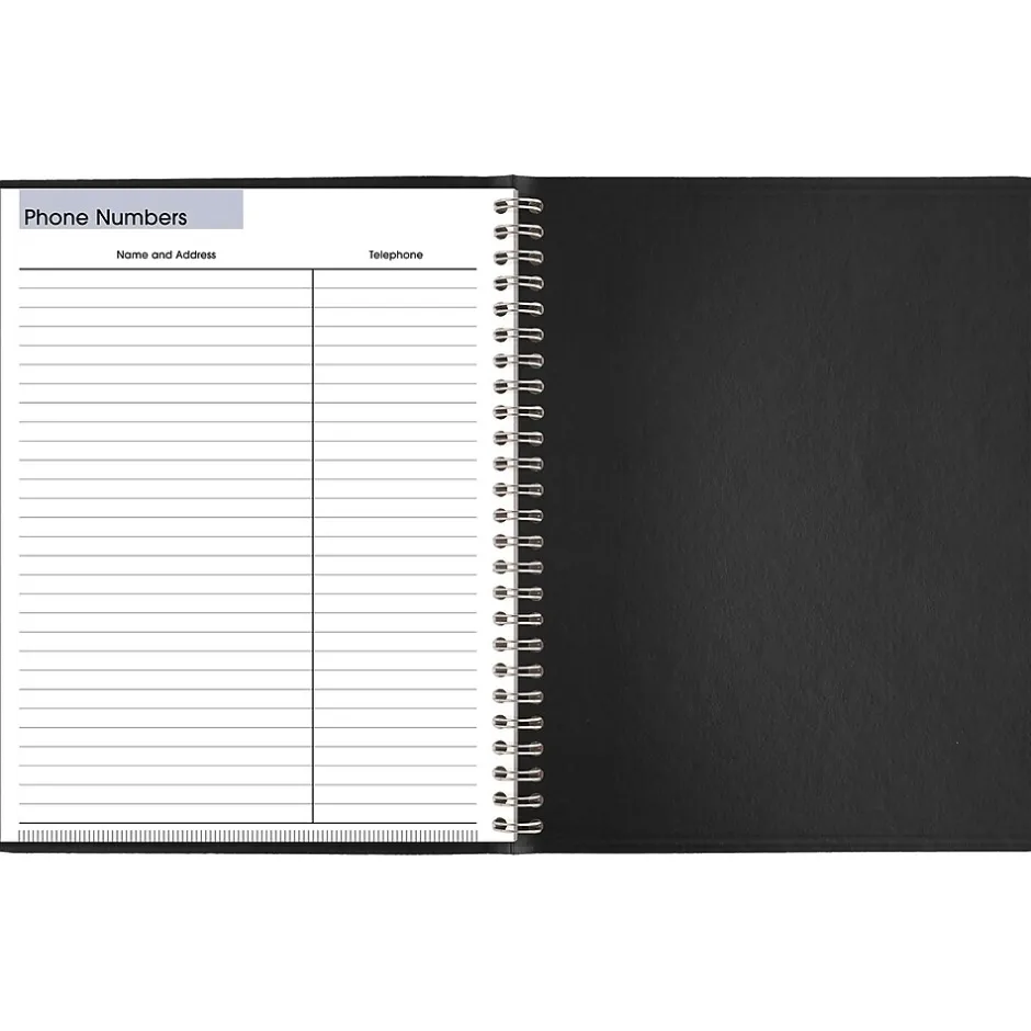 AT-A-GLANCE 2025 DayMinder 7" x 8.75" Weekly Planner, Faux Leather Cover, Black (G535-00-25) Hot