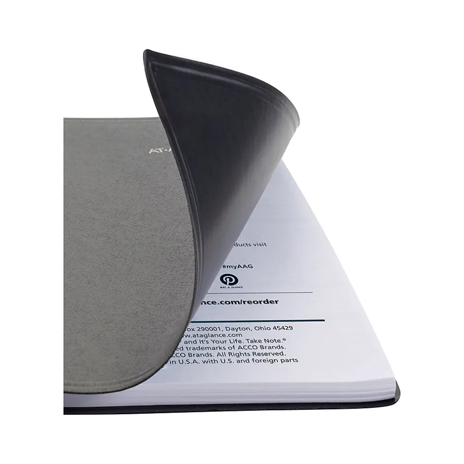 AT-A-GLANCE 2025 DayMinder 5" x 8" Weekly Appointment Book, Faux Leather Cover, Black (G210-00-25)