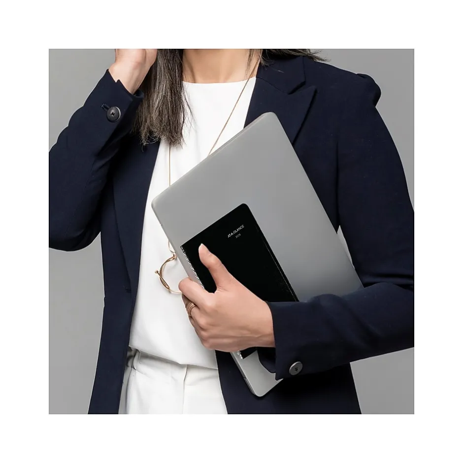 AT-A-GLANCE 2025 DayMinder 5" x 8" Weekly Appointment Book, Faux Leather Cover, Black (G210-00-25)