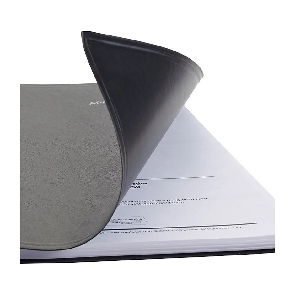 AT-A-GLANCE 2025 DayMinder 8" x 12" Monthly Planner, Faux Leather Cover, Black (G470-00-25)