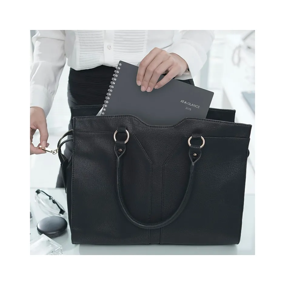 AT-A-GLANCE 2025 DayMinder 8.5" x 11" Weekly & Monthly Appointment Book, Plastic Cover, Gray (GC520-07-25) Hot