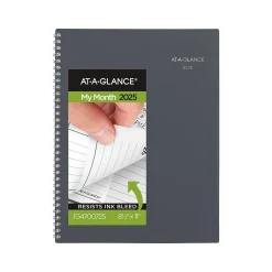 AT-A-GLANCE 2025 DayMinder 8.5" x 11" Monthly Planner, Poly Cover, Gray (GC470-07-25) Hot