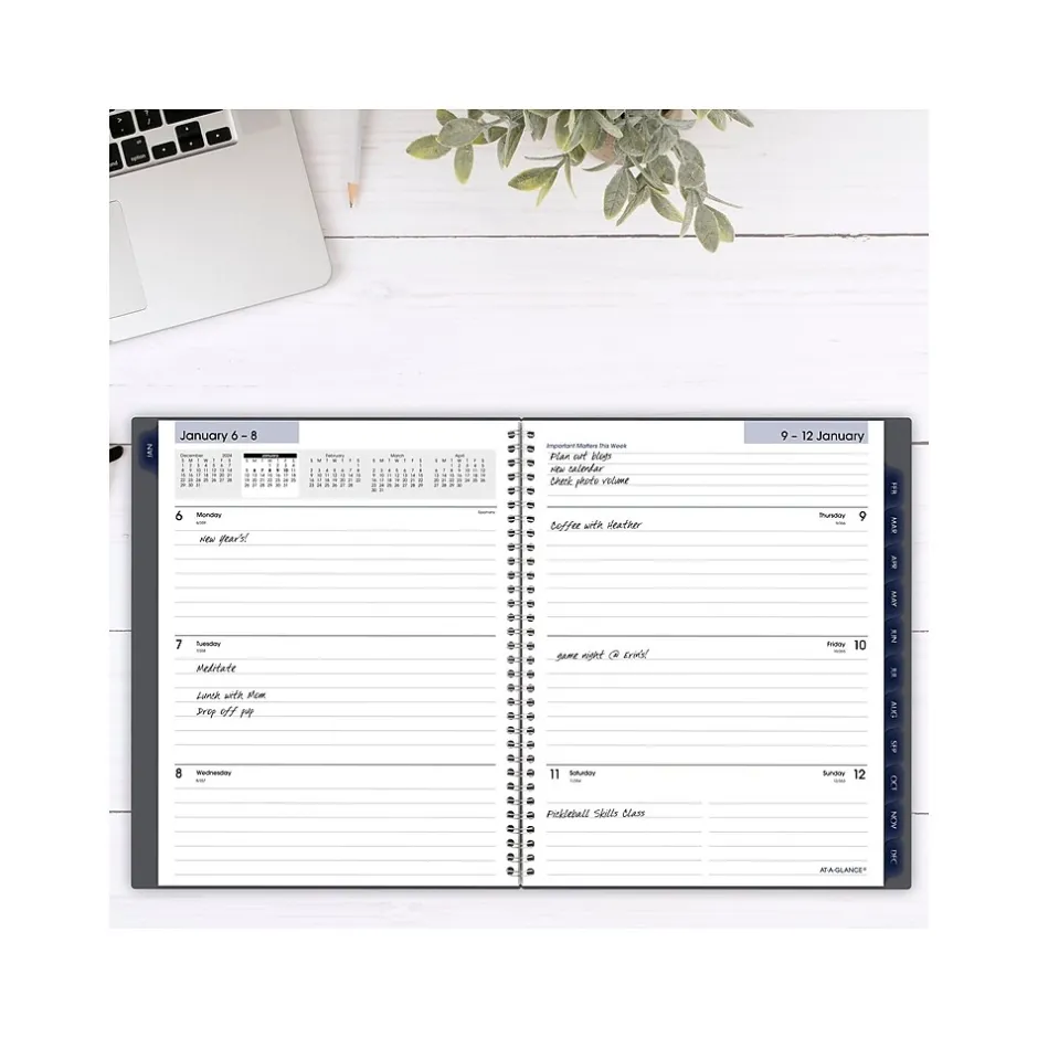 AT-A-GLANCE 2025 DayMinder 8.5" x 11" Weekly & Monthly Planner, Poly Cover, Gray (GC545-07-25) Best