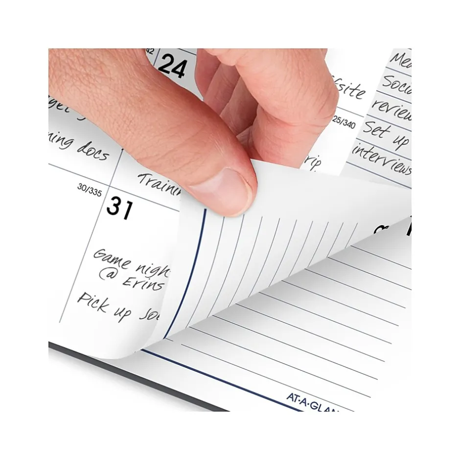 AT-A-GLANCE 2025 DayMinder 5" x 8" Weekly & Monthly Planner, Plastic Cover, Gray (GC200-07-25) New