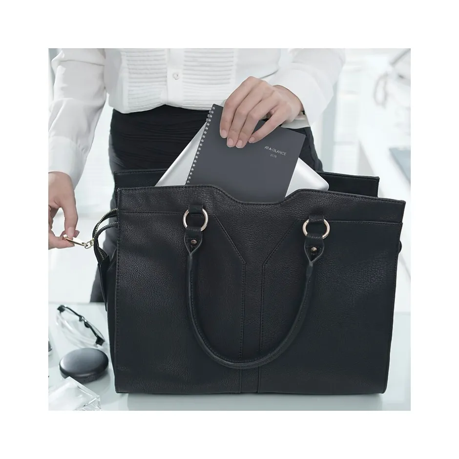 AT-A-GLANCE 2025 DayMinder 5" x 8" Weekly & Monthly Planner, Plastic Cover, Gray (GC200-07-25) New