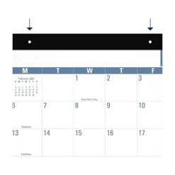 AT-A-GLANCE 2025 Easy-to-Read 21.75" x 17" Monthly Desk Pad Calendar, White/Blue (SKLP24-32-25) Sale