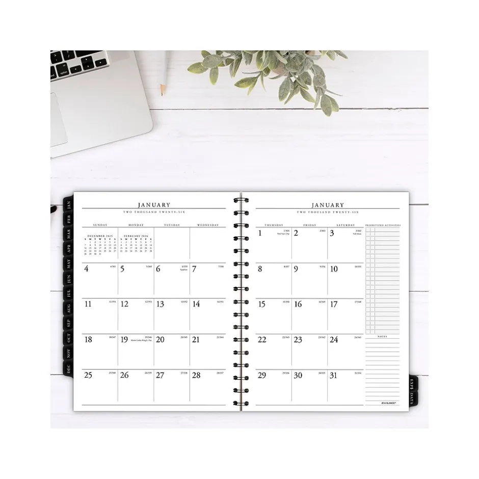 AT-A-GLANCE 2025 Executive 8.75" x 6.5" Weekly & Monthly Appointment Book Refill, White/Black (70-908-10-25) Outlet