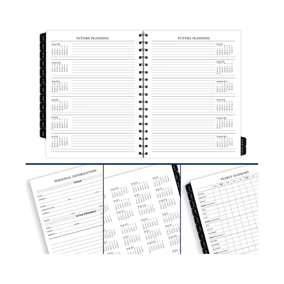 AT-A-GLANCE 2025 Executive 8.75" x 6.5" Weekly & Monthly Appointment Book Refill, White/Black (70-908-10-25) Outlet