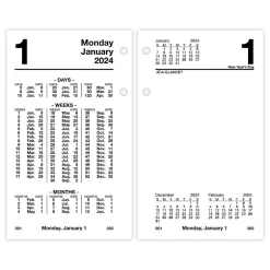 AT-A-GLANCE 2025 Financial 6" x 3.5" Daily Desk Pad Calendar Refill, White/Black (S170-50-25) Clearance