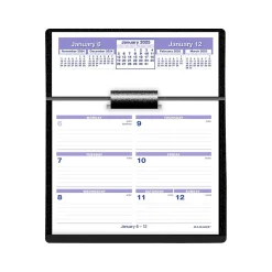 AT-A-GLANCE 2025 Flip-A-Week 5.5" x 7" Weekly Desk Calendar, White/Purple (SW700X-00-25) Hot