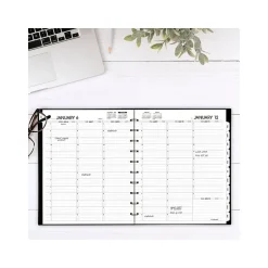 AT-A-GLANCE 2025 Move-a-Page 8.75" x 11" Weekly & Monthly Appointment Book, Poly Cover, Black (70-950E-05-25) New