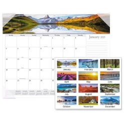 AT-A-GLANCE 2025 Panoramic Landscape 21.75" x 17" Monthly Desk Pad Calendar (89802-25)