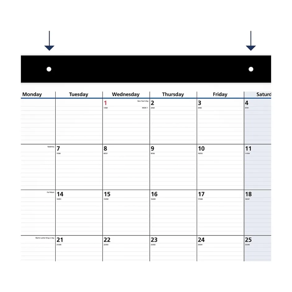 AT-A-GLANCE 2025 QuickNotes 21.75" x 17" Monthly Desk Pad Calendar (SK700-00-25) Hot