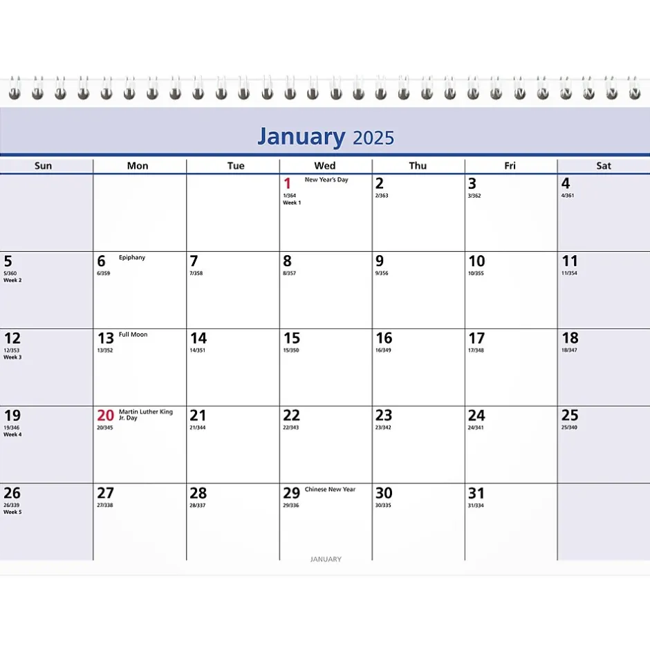 AT-A-GLANCE 2025 QuickNotes 11" x 8" Monthly Desk or Wall Calendar, (PM50-28-25)