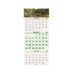 AT-A-GLANCE 2025 Scenic 12" x 27" Three-Month Wall Calendar (DMW503-28-25) New