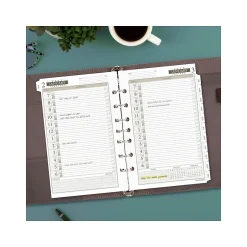 AT-A-GLANCE 2025 Seascapes 8.5" x 5.5" Daily & Monthly Planner Refill, White/Brown (481-125-25) Hot